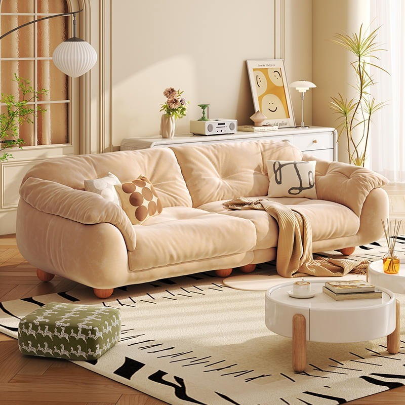 Cream wind telescopic bar partition integrated with rotatable movable dining table, high foot household wall multifunctional storage cabinet-Smart-Living