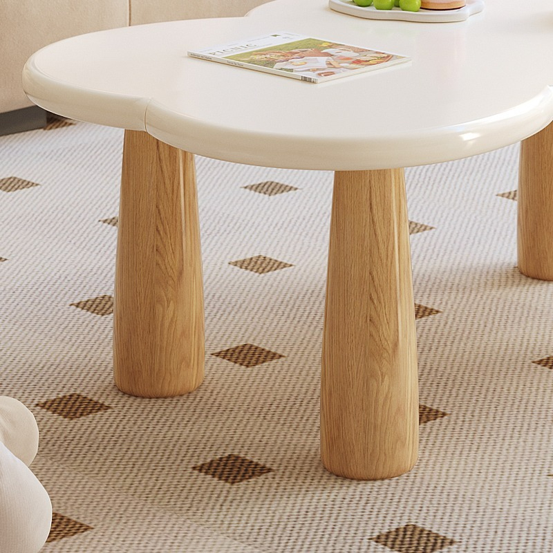 Cream style coffee table, small living room, modern and minimalist household, 2023 new internet celebrity creative irregular cloud coffee table-Smart-Living