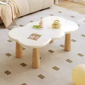 Cream style coffee table, small living room, modern and minimalist household, 2023 new internet celebrity creative irregular cloud coffee table-Smart-Living