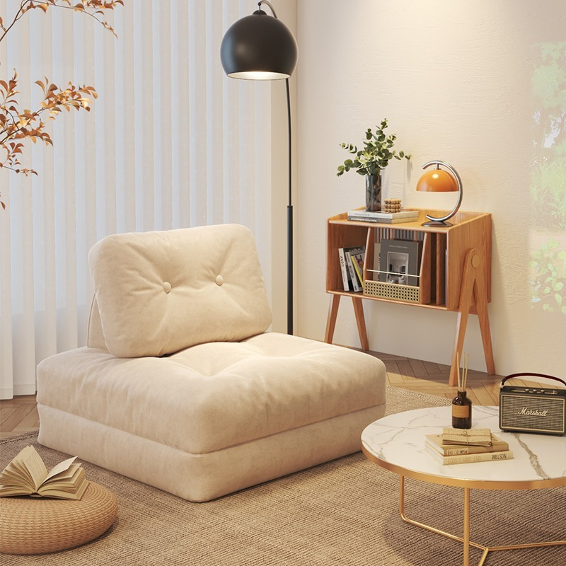 Butter Tofu Block Lazy Cloth Sofa Living Room Simple Small House Single Module Technology Cloth Sofa Removable and Washable-Smart-Living