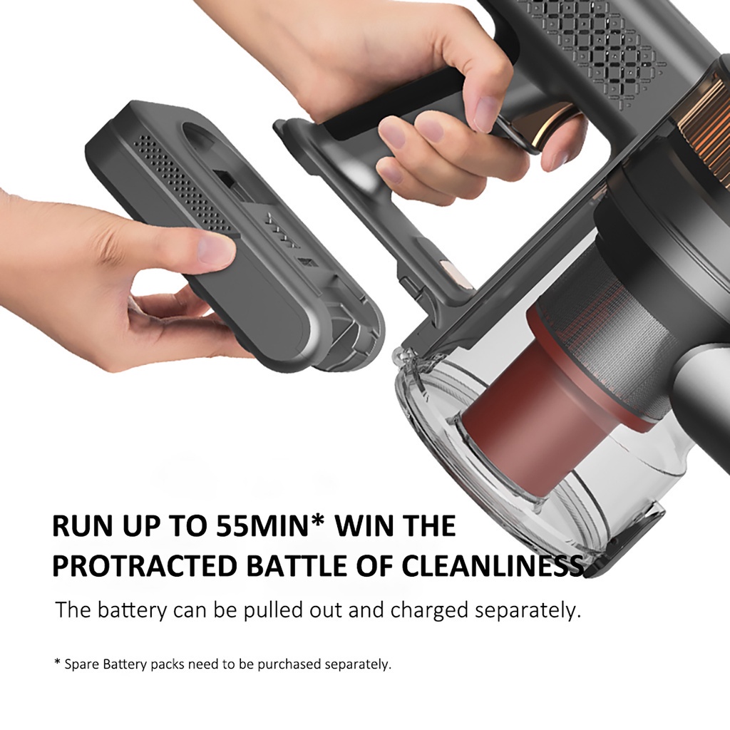 Deerma VC80 Cordless Stick Handheld Vacuum Cleaner 25Kpa Powerful Suction Smart Screen Display 55mLongBatteryLife-Smart-Living