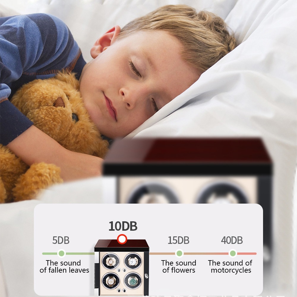 Luxury 2+0 4+0 6+0 Automatic Luxury Watch Winders Rotator with AC Power LED Storage Box-Smart-Living