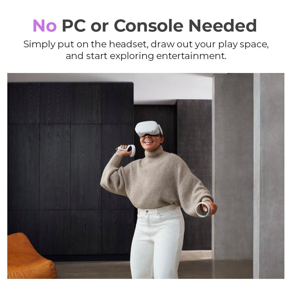 Meta Quest 2 / Oculus Quest 2 VR Advanced All In One Virtual Reality Headset Complete Set (128GB/ 256GB)-Smart-Living