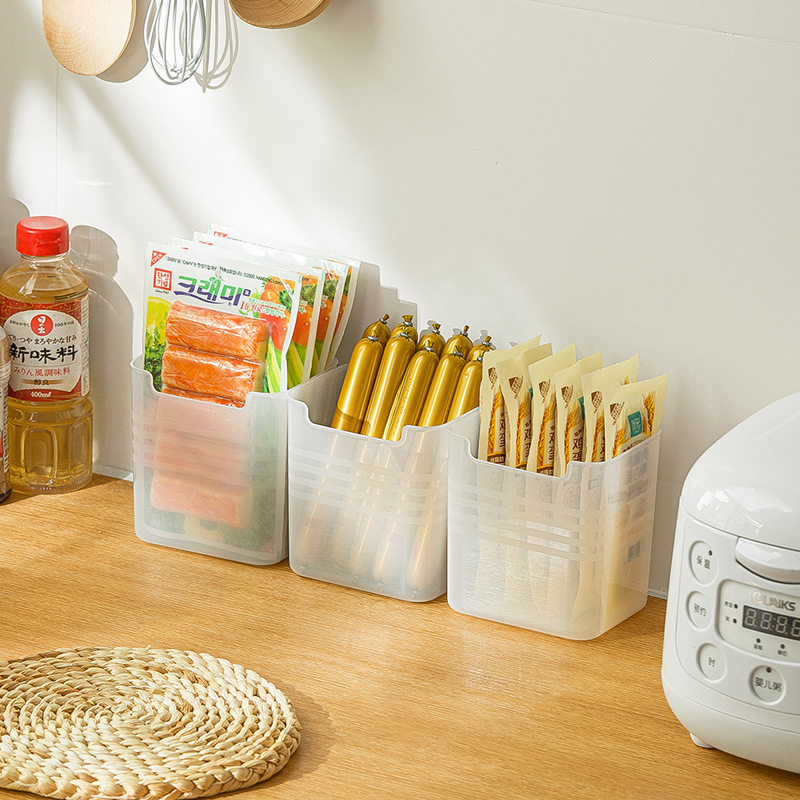 Smart-living kitchen refrigerator side door frosted food lidless sorting organizing storage box -A0520-GA -NC-Smart-Living