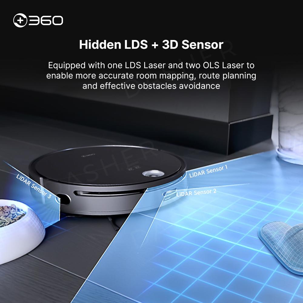 [GLOBAL VERSION] 360 Botslab Robot Vacuum Cleaner S10 2 in 1 Function Vacuuming & Mopping-Smart-Living