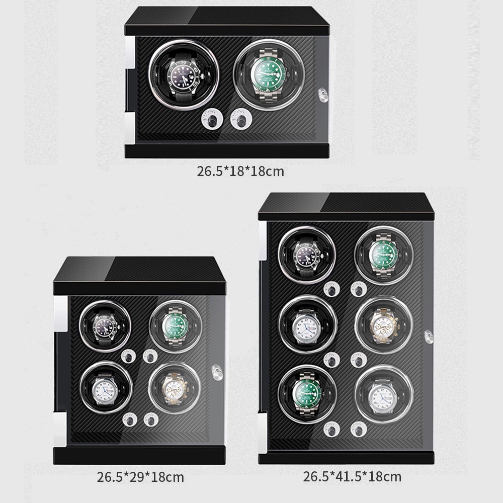 Luxury 2+0 4+0 6+0 Automatic Luxury Watch Winders Rotator with AC Power LED Storage Box-Smart-Living