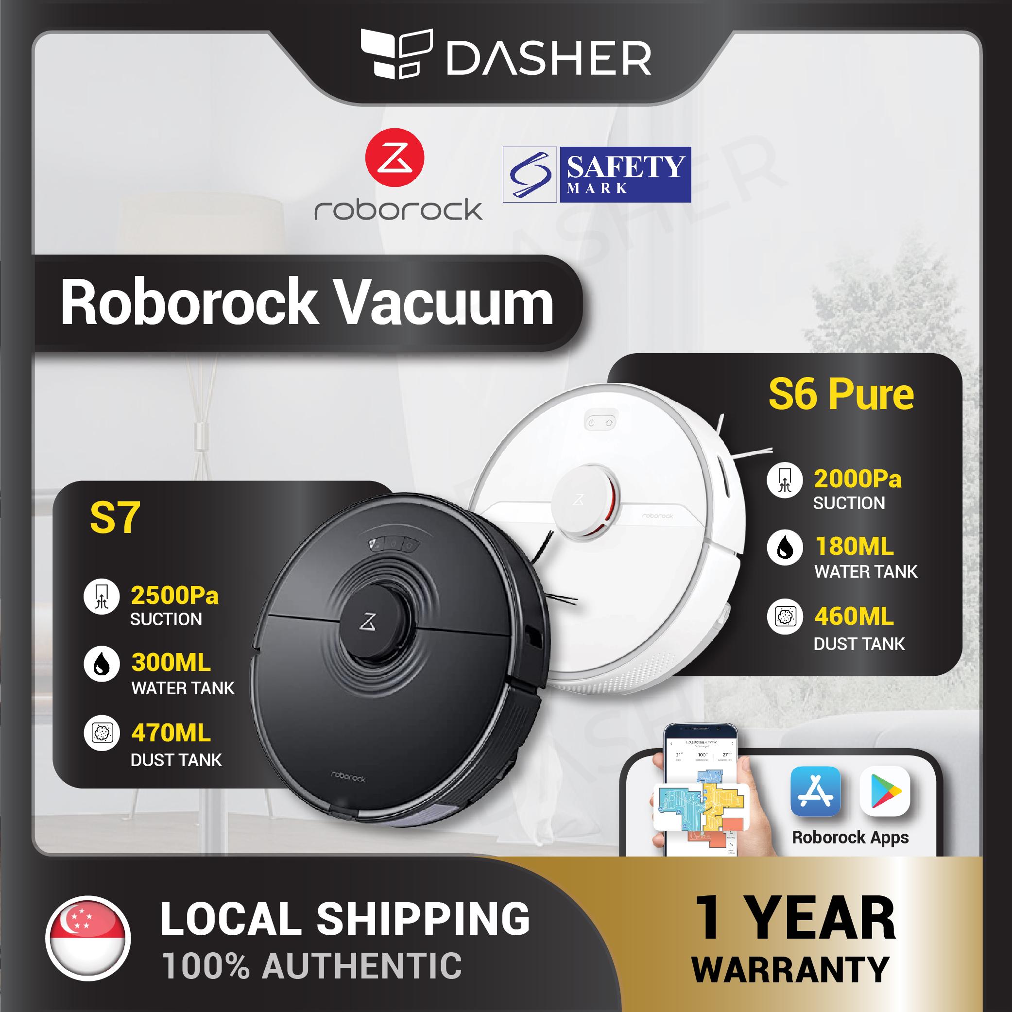 [GLOBAL VERSION] Roborock Robot Vacuum Cleaner S6 Pure/ S7 - App control Robotic Vacuum and Mop Cleaner High Battery Capacity-Smart-Living