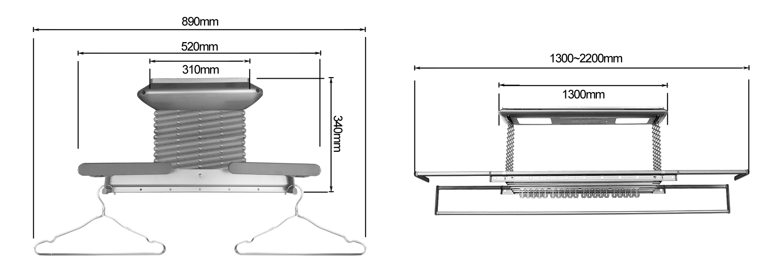 OCEAN OASIS Intelligent hanger SG-YG-130-50-AS-Smart-Living