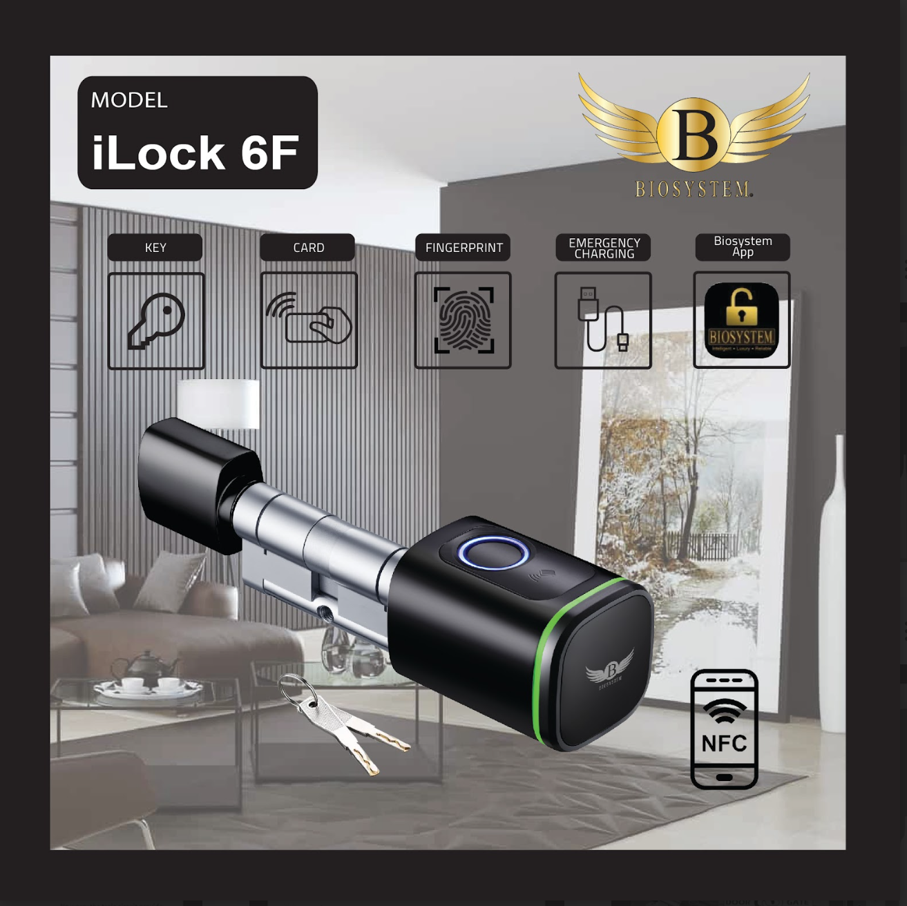 Biosystem iLock 6 series Digital Door Lock [Evergreen Stationery]-Smart-Living