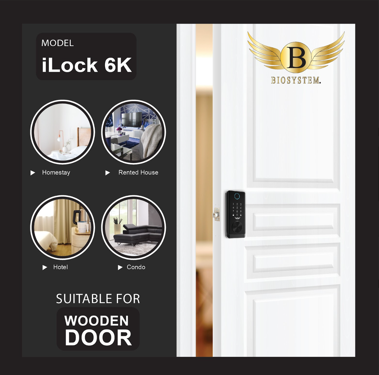 Biosystem iLock 6 series Digital Door Lock [Evergreen Stationery]-Smart-Living