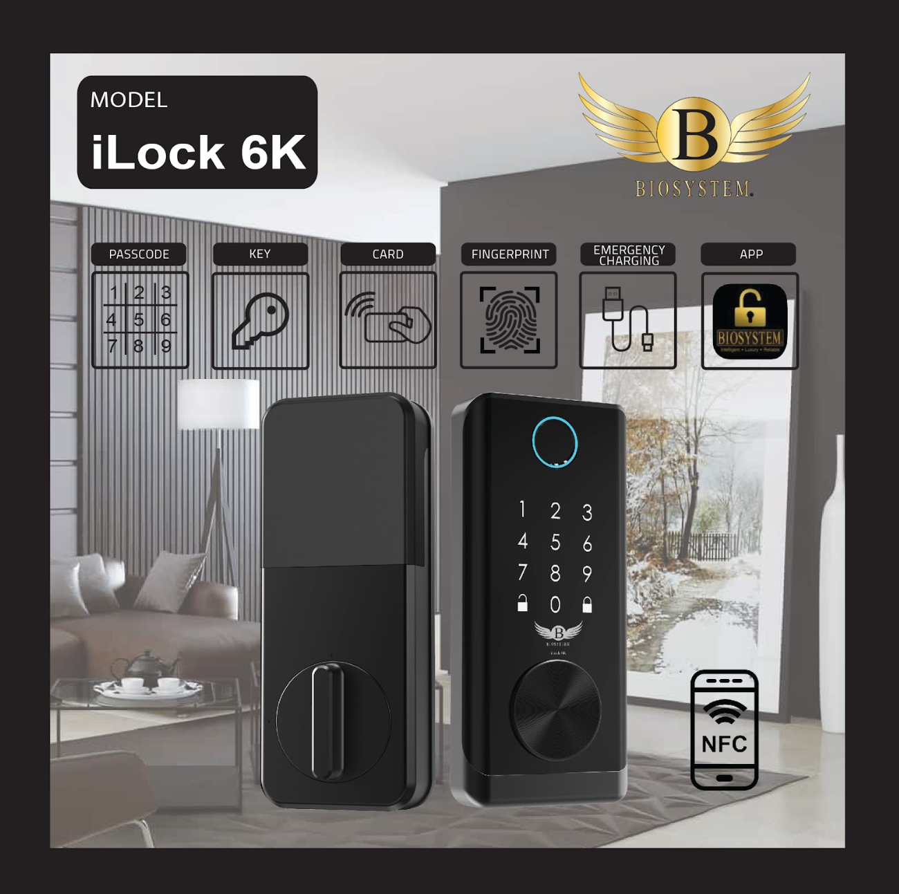 Biosystem iLock 6 series Digital Door Lock [Evergreen Stationery]-Smart-Living