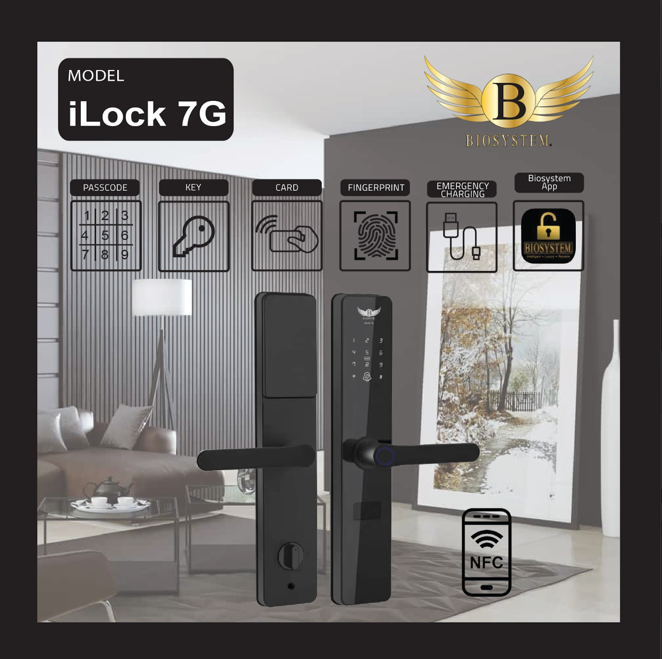 Biosystem iLock 7 series Digital Door Lock-Smart-Living