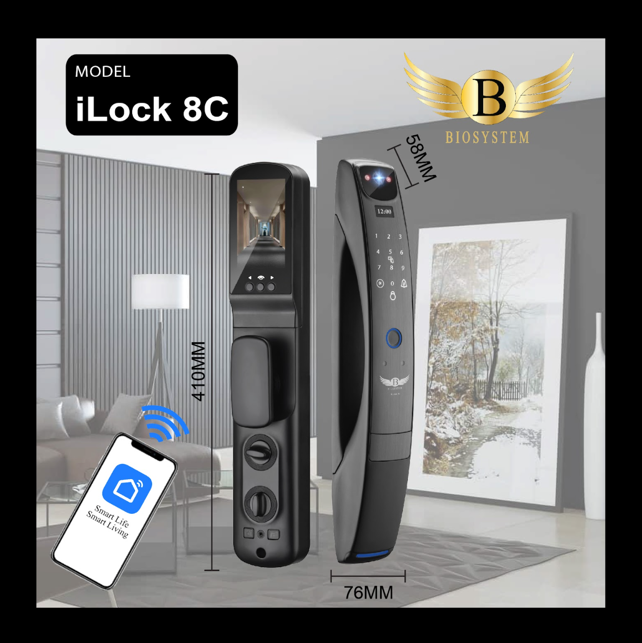 Biosystem iLock 8 series Digital Door Lock-Smart-Living