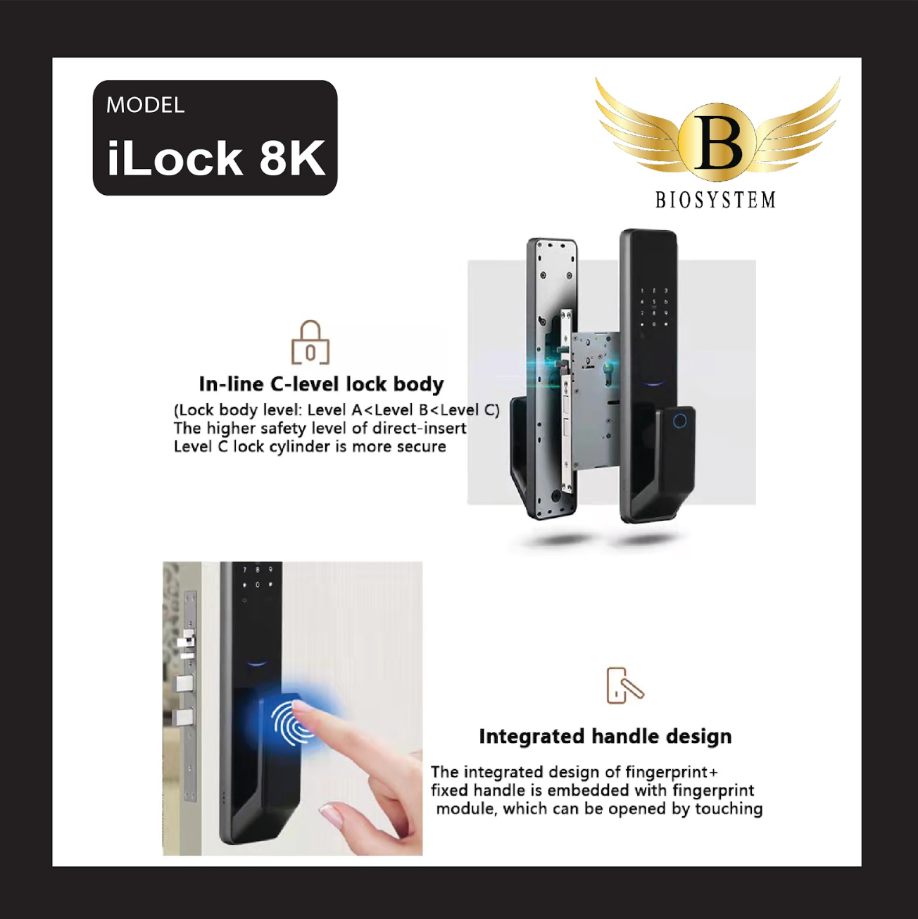 Biosystem iLock 8 series Digital Door Lock-Smart-Living