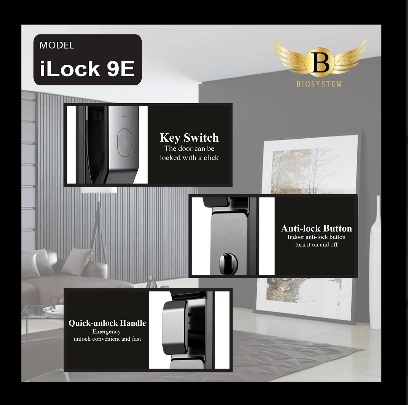 Biosystem iLock 9 series Digital Door Lock-Smart-Living