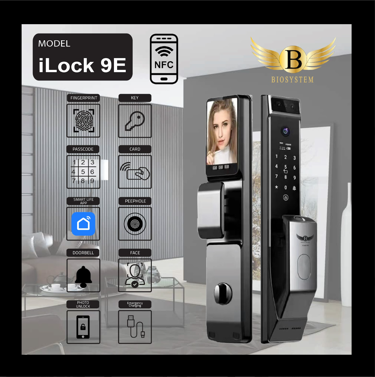 Biosystem iLock 9 series Digital Door Lock-Smart-Living