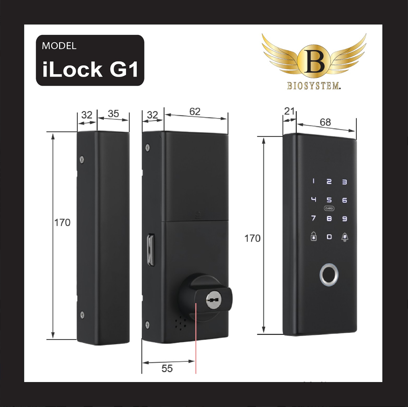 Biosystem iLock Gate series Digital Door Lock-Smart-Living