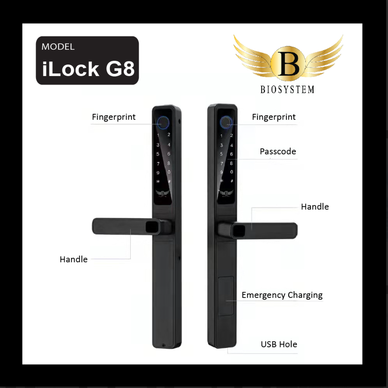 Biosystem iLock Gate series Digital Door Lock-Smart-Living