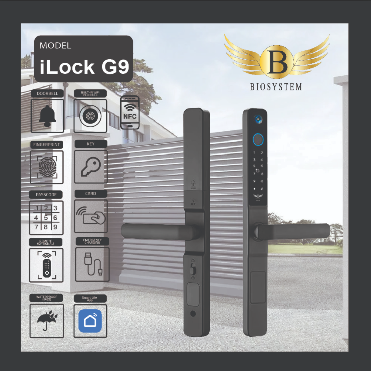 Biosystem iLock Gate series Digital Door Lock-Smart-Living