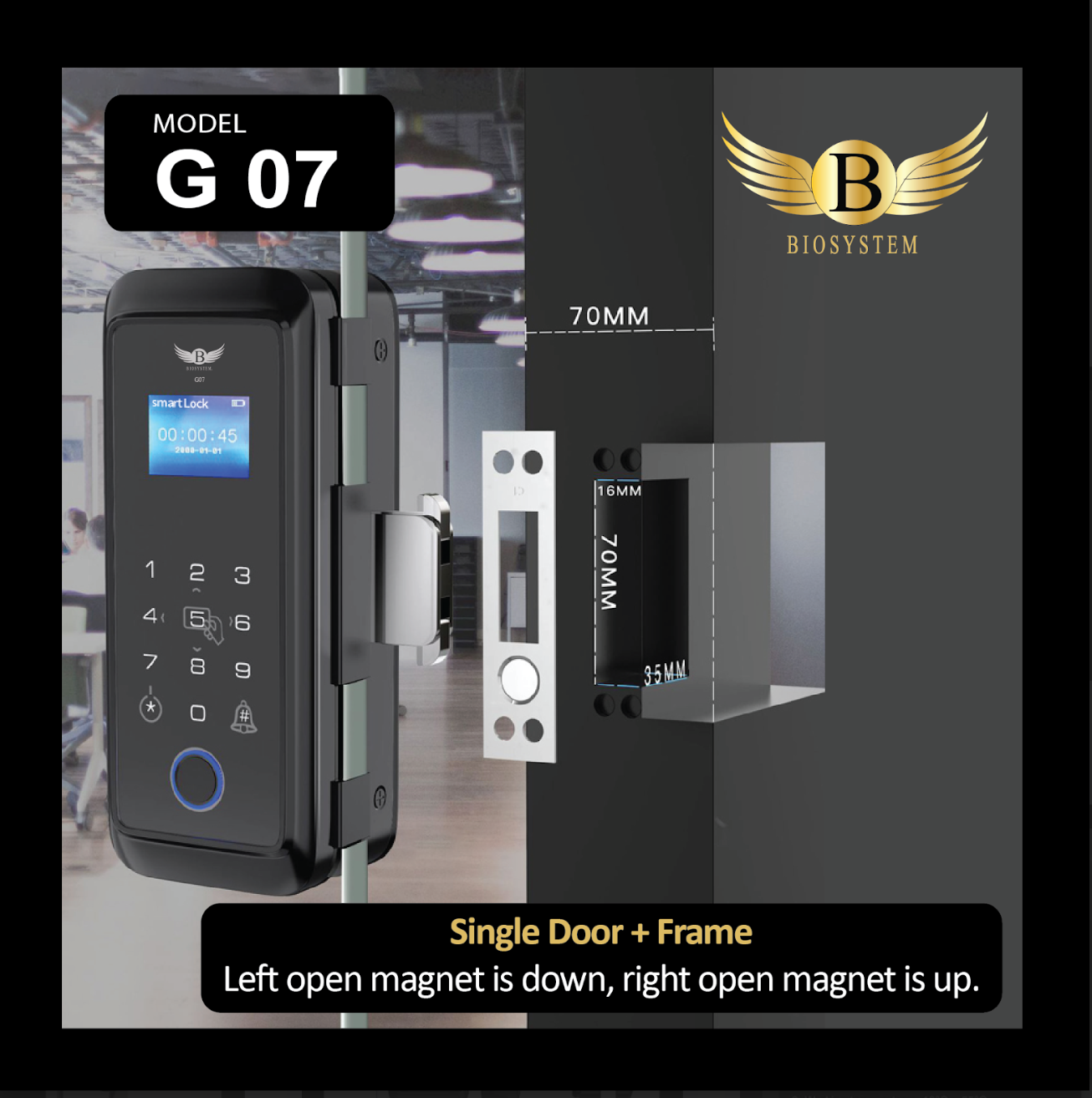 Biosystem iLock G series Digital Door Lock-Smart-Living
