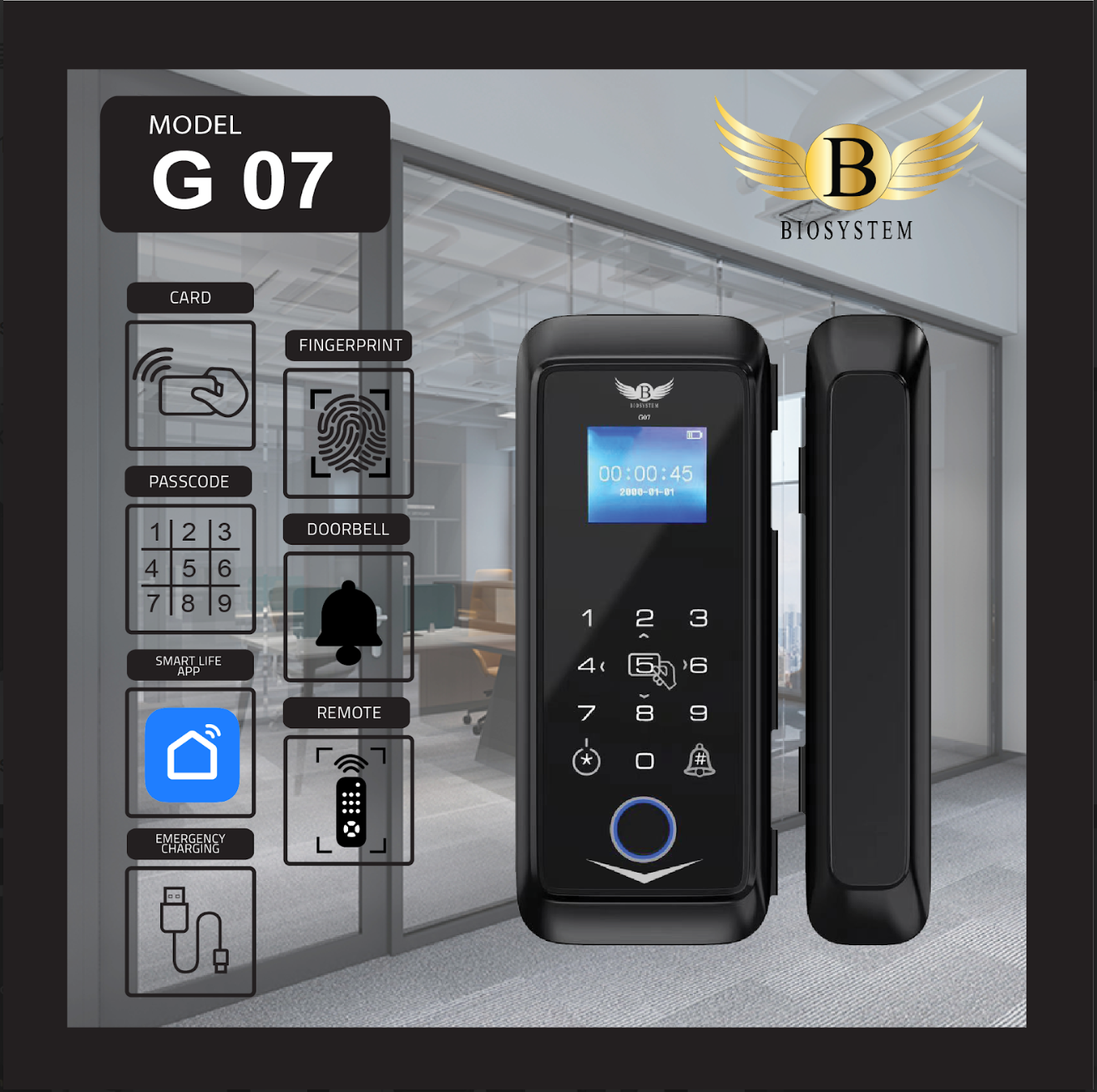 Biosystem iLock G series Digital Door Lock-Smart-Living