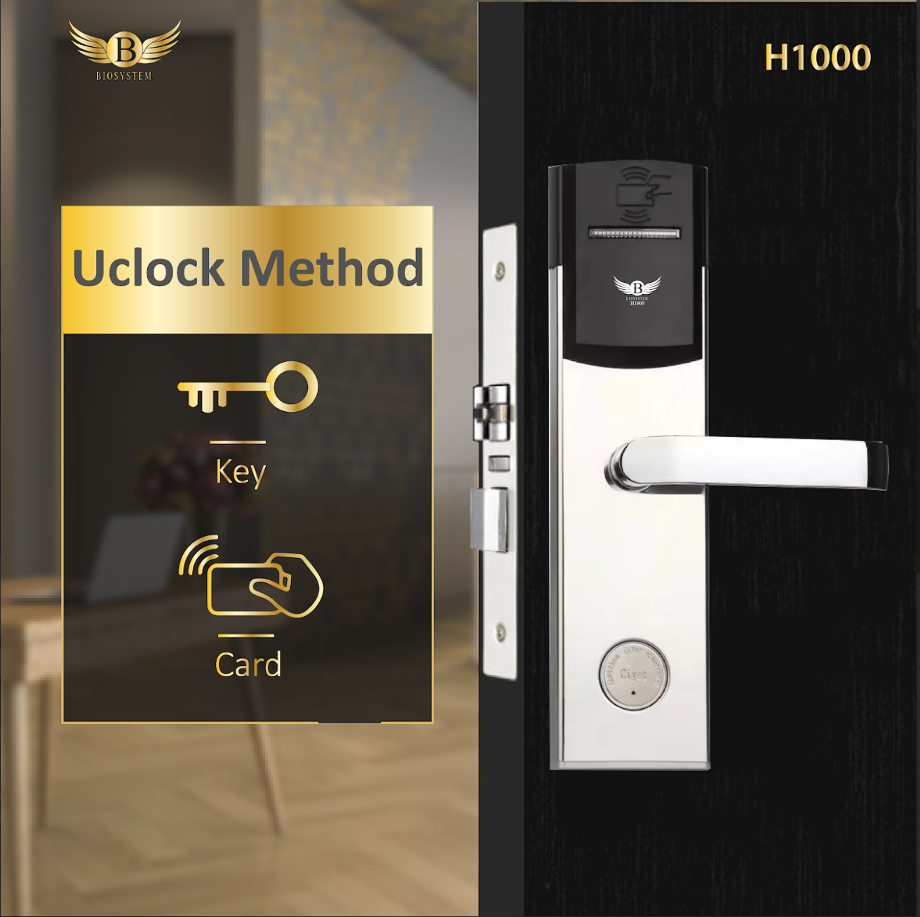 Biosystem iLock Hotel series Digital Door Lock-Smart-Living