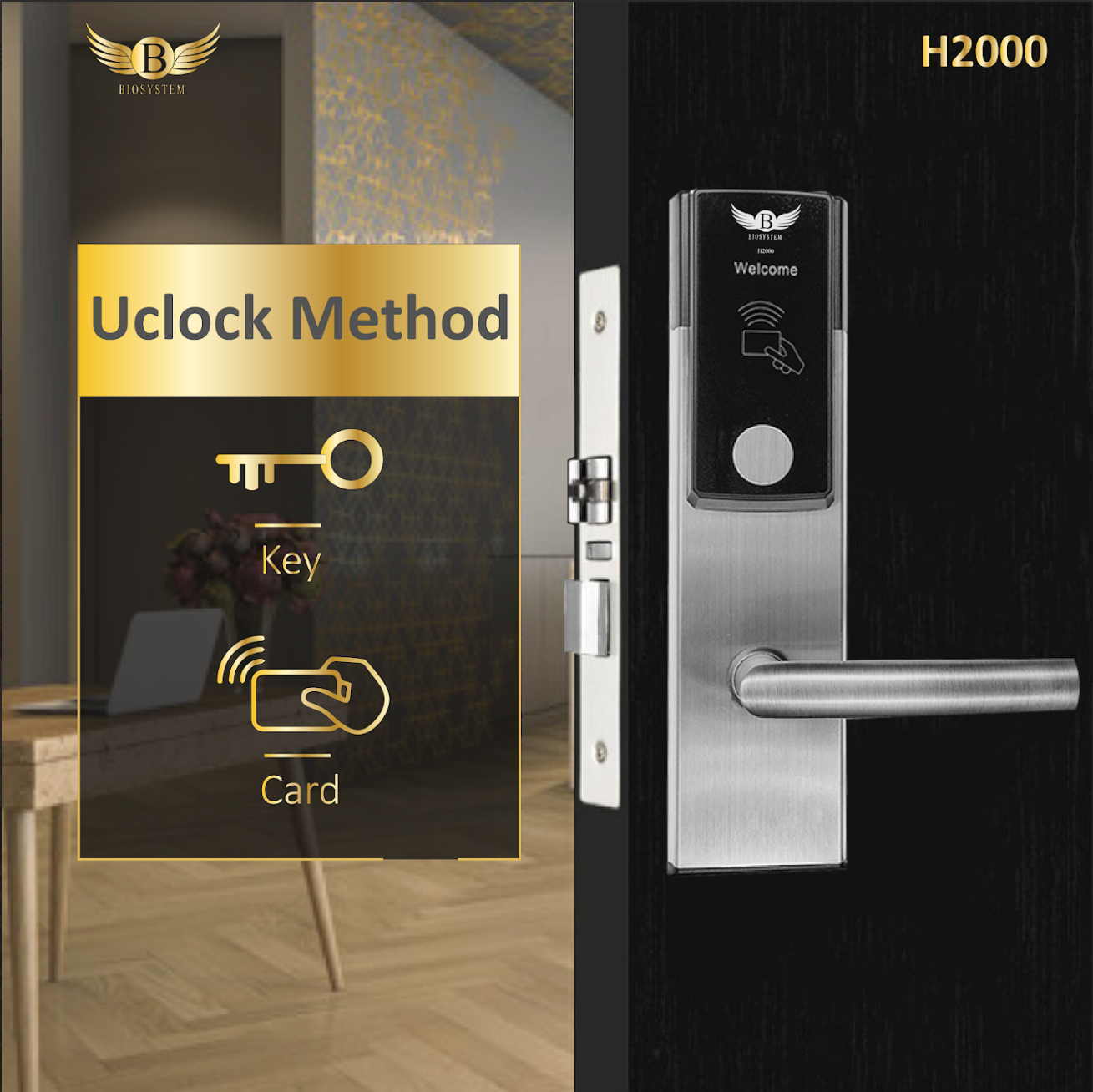 Biosystem iLock Hotel series Digital Door Lock-Smart-Living