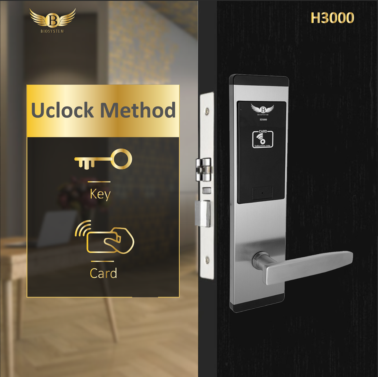 Biosystem iLock Hotel series Digital Door Lock-Smart-Living