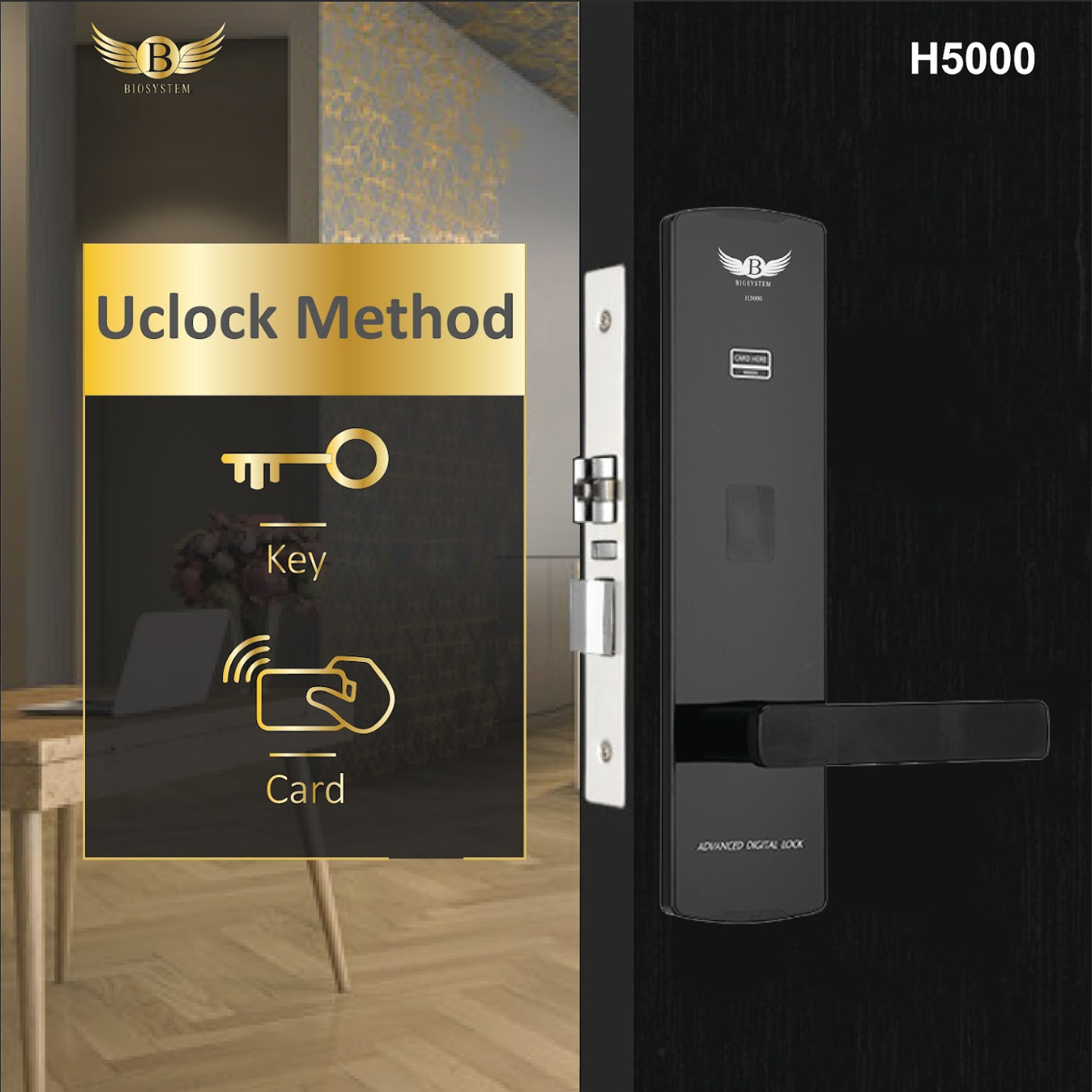 Biosystem iLock Hotel series Digital Door Lock-Smart-Living