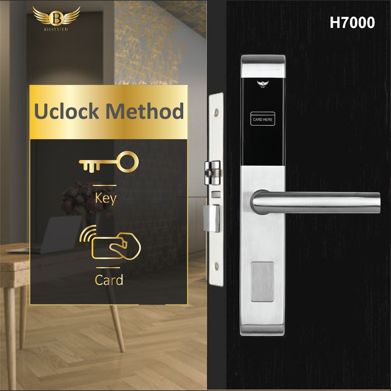 Biosystem iLock Hotel series Digital Door Lock-Smart-Living