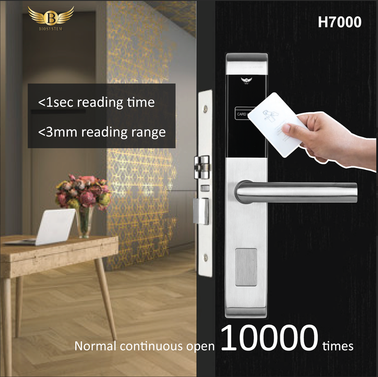 Biosystem iLock Hotel series Digital Door Lock-Smart-Living