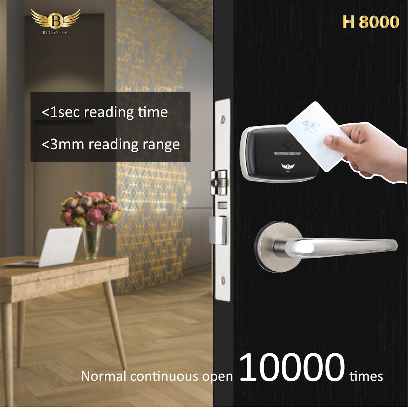 Biosystem iLock Hotel series Digital Door Lock-Smart-Living