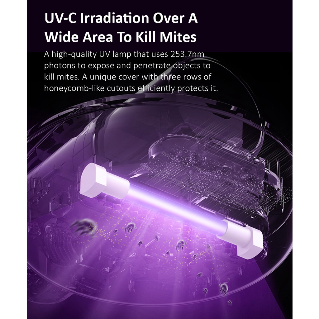 Deerma CM1900 2 in 1 Cordless Anti-Dust Mite Vacuum Cleaner UV Handheld Mite Remover-Smart-Living