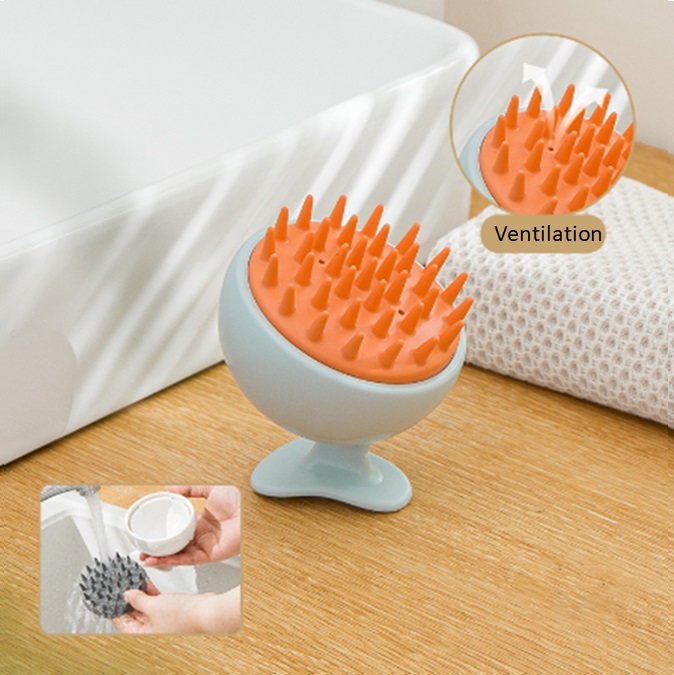 Smart-living Japanese Style Silicone Soft Head Scalp Massage Anti Dandruff Shampoo Washing Hair Comb and grip -NC -A0569-Smart-Living