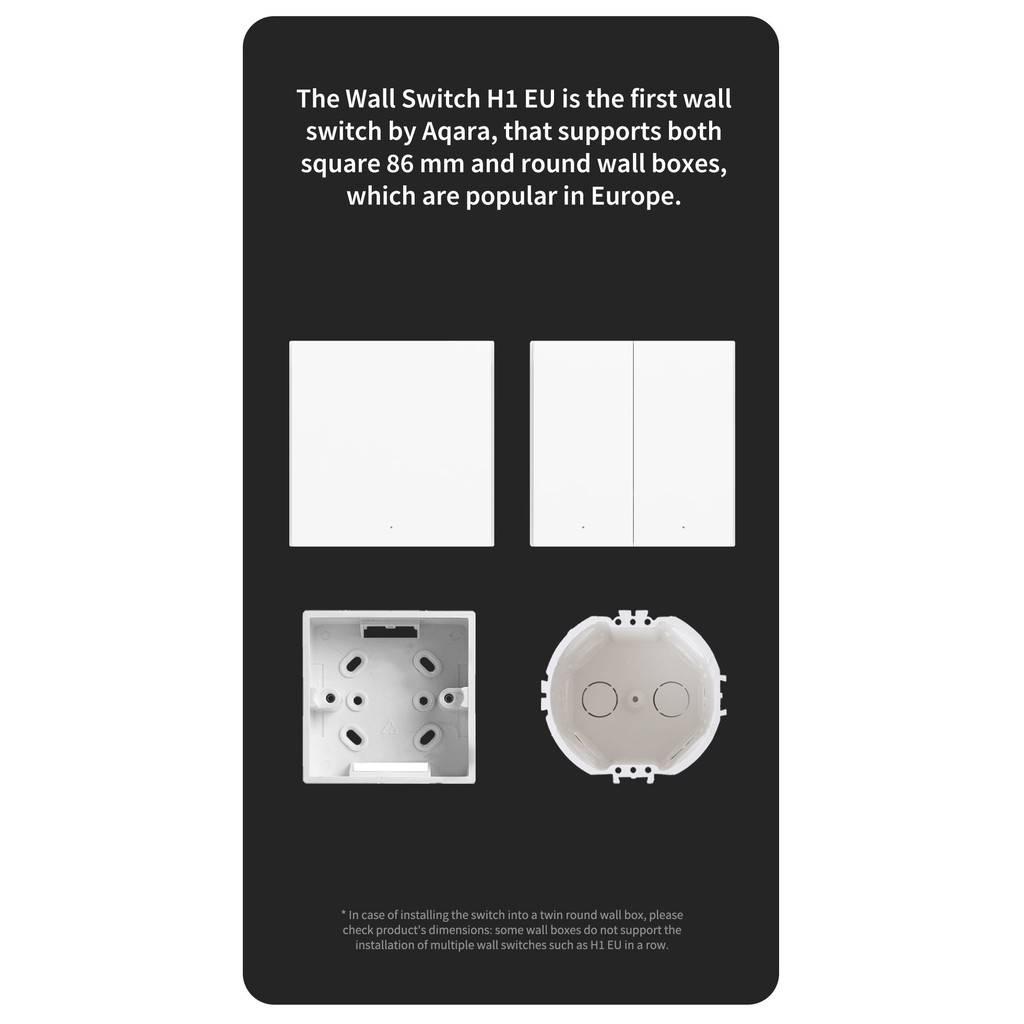 Aqara Wireless Switch H1 (Double Rocker) -2nd* -AQA-Smart-Living