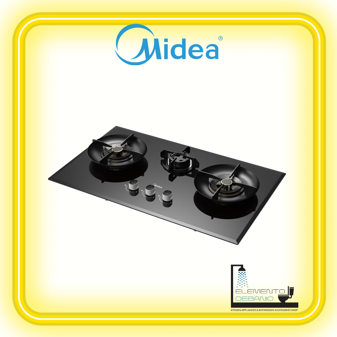 Midea 88CM Glass Gas Hob (3 Burners) MBI-SN30LPG-SG(GL)/MBI-SN30TG-SG(GL)-Smart-Living