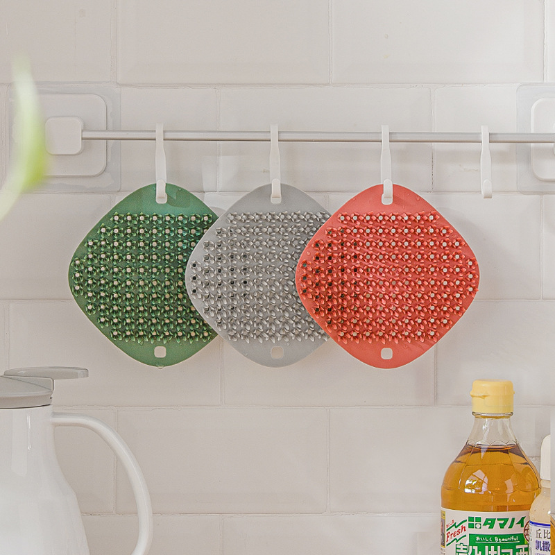 Smart-living Kitchen household multi purpose dish pot pan silicone cleaning brush pad -A0430 -NC-Smart-Living
