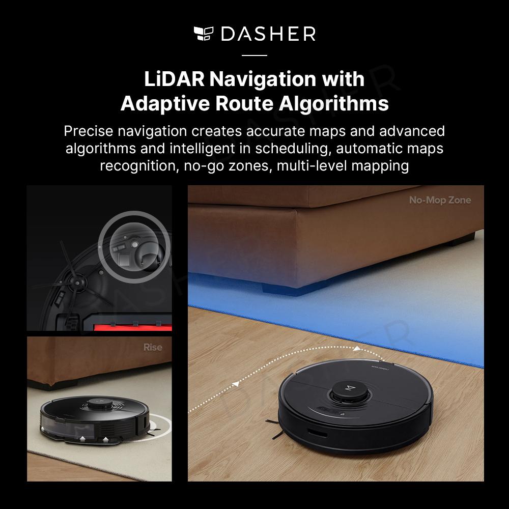 Roborock S7 Robot Vacuum Cleaner Sonic Vibration Scrub Stain Black/ White-Smart-Living