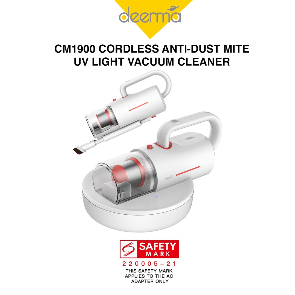 Deerma CM1900 2 in 1 Cordless Anti-Dust Mite Vacuum Cleaner UV Handheld Mite Remover-Smart-Living