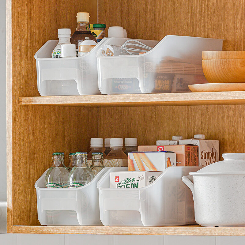 Smart-living Kitchen transparent rectangular fridge food fruit vegetable drawer cabinet shelf Storage Box  -A0402 -NC-Smart-Living