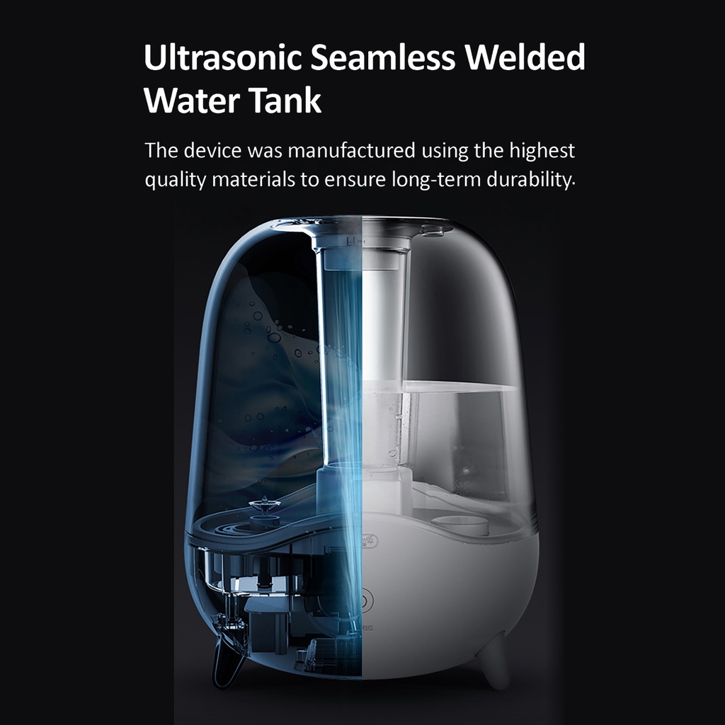 Deerma F325/F329 Ultrasonic Cool Mist Humidifier 5L Silent Aromatherapy Diffuser Transparent Water Tank-Smart-Living