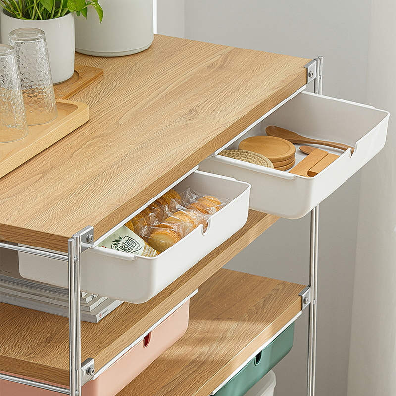 Smart-living hidden home large multi-function adhesive desk stationary storage box holder organizer drawer -A0441-L -NC-Smart-Living