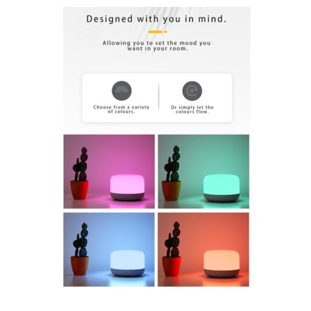 Yeelight Bedside Lamp LED Light D2 Smart Bedroom Table Lamp BLE4.2 WIFI APP Voice Control -2nd* -YeeL-Smart-Living