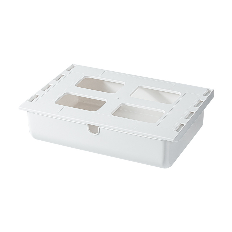 Smart-living hidden home large multi-function adhesive desk stationary storage box holder organizer drawer -A0441-L -NC-Smart-Living
