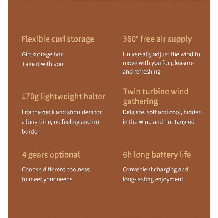 Deerma GB100 Mini Bladeless Neck Fan USB Rechargeable Portable Fan Air Cooler-Smart-Living