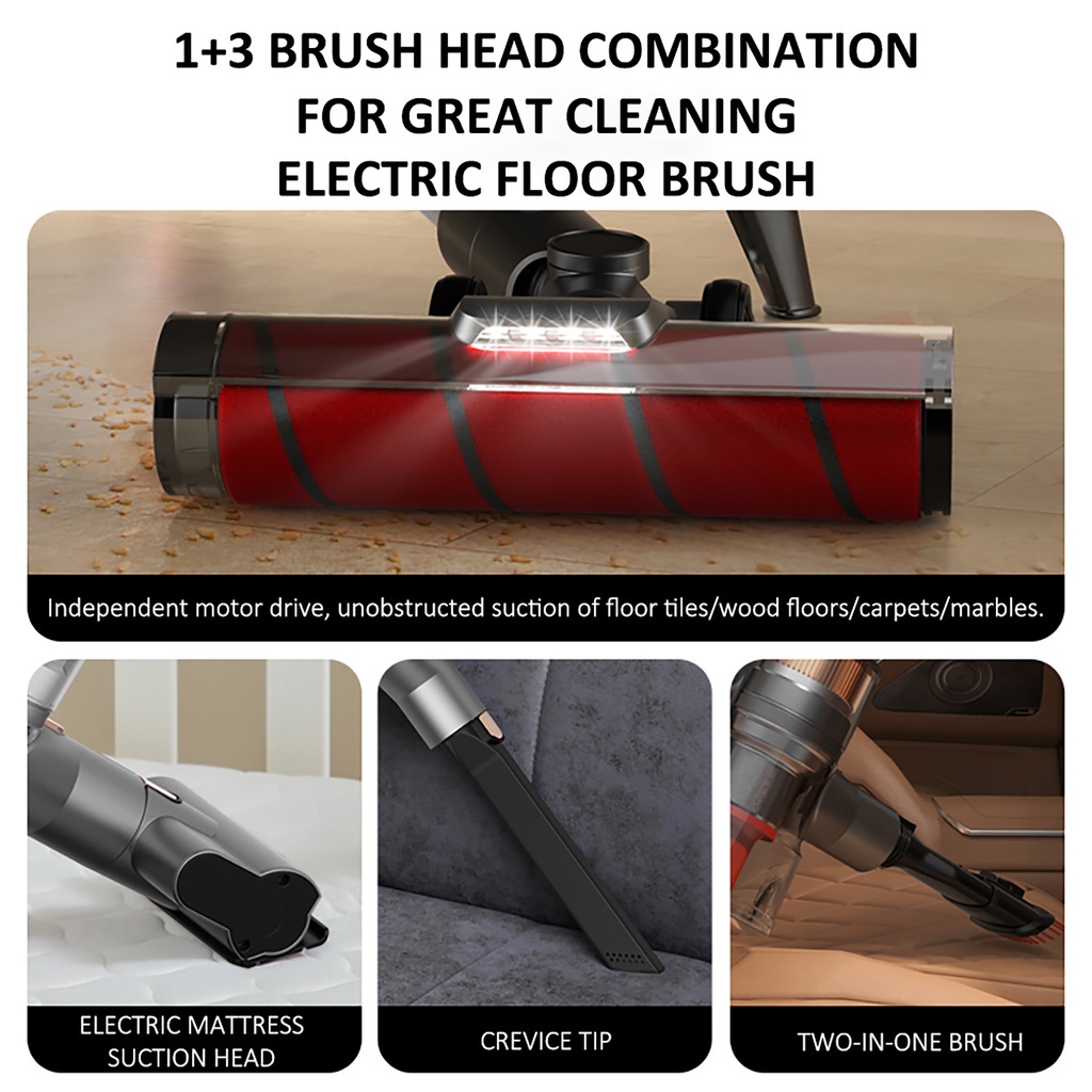 Deerma VC80 Cordless Stick Handheld Vacuum Cleaner 25Kpa Powerful Suction Smart Screen Display 55mLongBatteryLife-Smart-Living