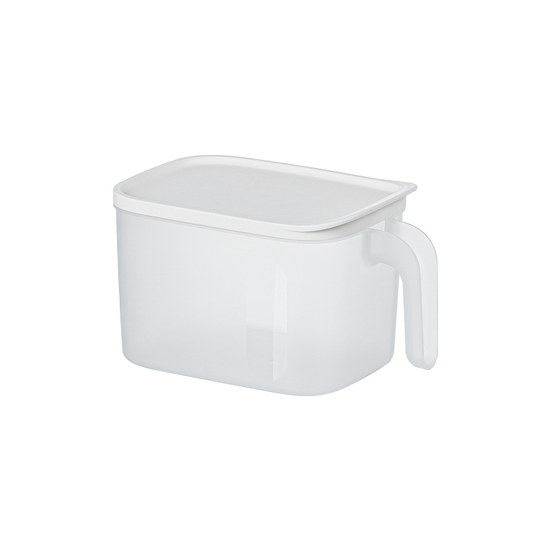 Smart-living transparent refrigerator freezer food kitchen storage box organizer with cover handle -A0399 -NC-Smart-Living