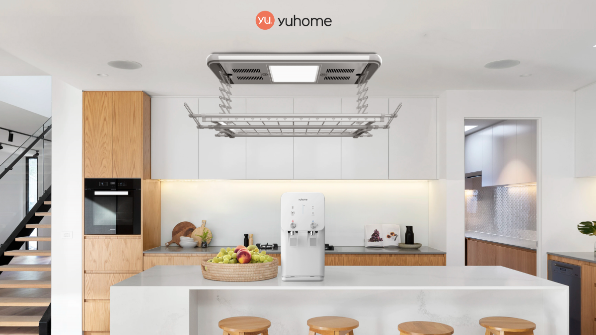 YU HOME Automated Laundry Rack System (Model: BASIC) - Smart Auto Laundry Rack with Safety Detector and Auto-lifting to relief housework burden, Local quality product, Onsite warranty cover with great customer services-Smart-Living