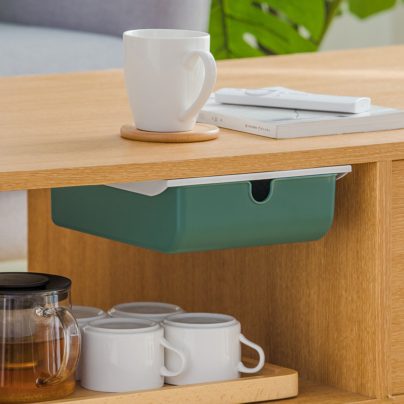 Smart-living small hidden home adhesive stationary storage box organizer drawer -A0441 -NC-Smart-Living