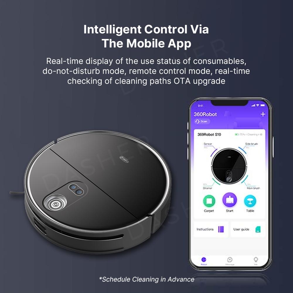 [GLOBAL VERSION] 360 Botslab Robot Vacuum Cleaner S10 2 in 1 Function Vacuuming & Mopping-Smart-Living
